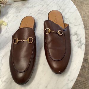 Gucci Princetown Brown Slip-On Loafers 39